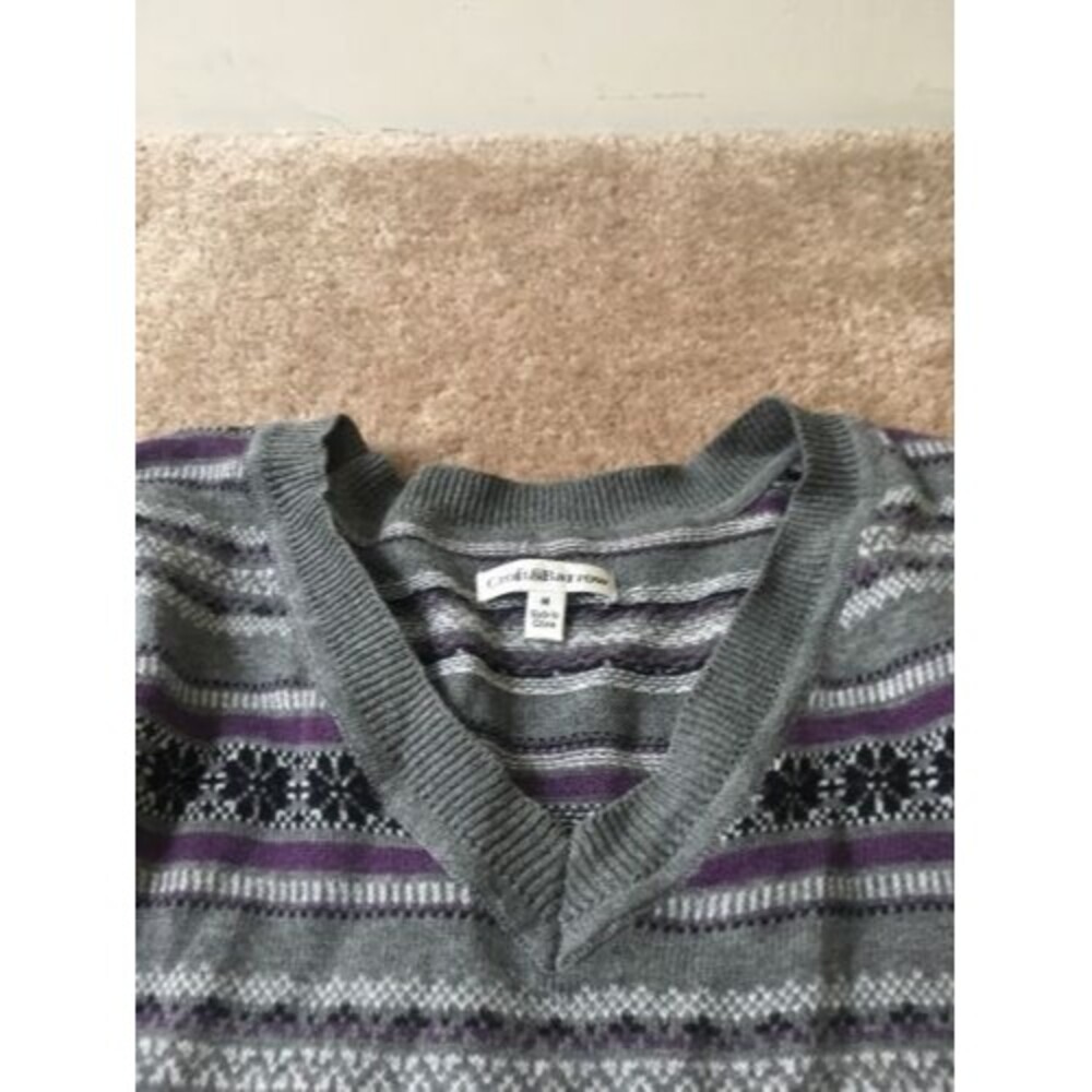 Croft & Barrow Women's Gray Striped Sweater Size Medium - Picture 5 of 6